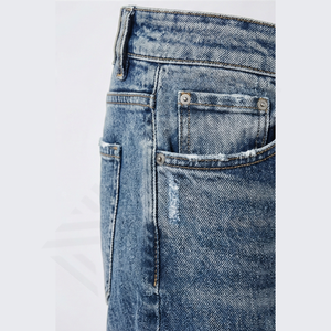 Pantalones Vaqueros de Mezclilla para Hombre, Pantalones Largos Casuales con Cierre, Ajustados, Rectos, con Bolsillos, Color Sólido, de Algodón para Otoño, Venta al por Mayor - Product Image 2