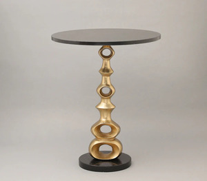 Modern Luxury Round Gold Stainless Steel Leg Coffee Tea <b>Table</b> with Marble <b>Top</b> for Living Room or <b>Dining</b> Room Home Furniture - Product Image 2