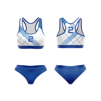 Ensemble de soutien-gorge de sport de volley-ball à séchage rapide personnalisé 2026, unisexe, pour adultes, tenue de volley-ball de plage, ensembles de bikinis imprimés