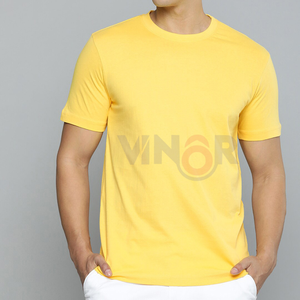 Venta al por mayor de secado rápido de manga corta de los hombres camisetas de algodón casual liso patrón sólido ajustado camisetas ajustadas para los hombres con OEM - Product Image 2