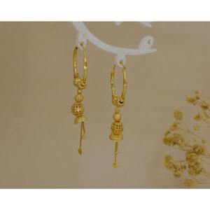 High Quality Gold Plated Indian Jhumka <b>Hoop</b> <b>Earrings</b> for Women Traditional Daily Wear Lightweight Dangle <b>Hoops</b> <b>Fashion</b> Jewelry - Product Image 1