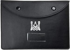 MASONS & REENACTMENT HUB Étui de rangement pour bijoux de poche maçonniques en cuir avec doublure douce pour la loge maçonnique - Product Image 4