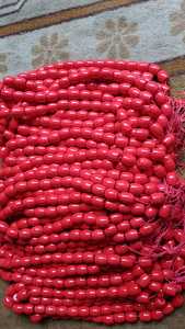 custom made round shaped <b>red</b> coloured glass <b>beads</b> for jewelry designers and <b>bead</b> stores for resale - Product Image 2