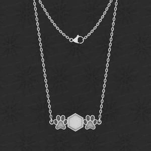 Fête des mères 925 argent hexagone chien patte pince tasse blanc Semi Mount charme pendentif collier réglage cendres résine bijoux résultats - Product Image 5