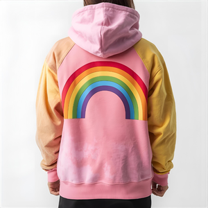 เสื้อมีฮู้ดลายสายรุ้ง | เสื้อฮู้ดสวมหัวลายกราฟิกสีสันสดใสสำหรับผู้ชายและผู้หญิง - Product Image 6