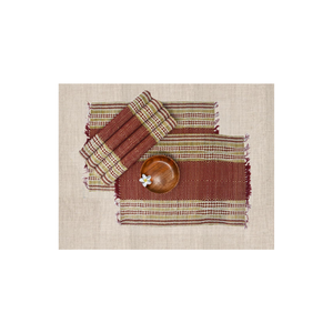 Maison luxe 100% coton brodé abstrait 13x19 145 GSM livraison directe durable à la main en Inde tapis de table certifié GOTS - Product Image 6