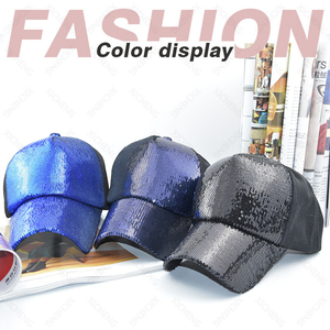 Moda logotipo personalizado 5 paneles gorra de béisbol bordado lentejuelas Snapback algodón malla Tucker sombreros para Mujeres Hombres de alta calidad - Product Image 4