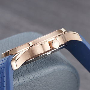 Oblvlo Đồng hồ thể thao Analog tự động hiển thị ngày dạ quang dây cao su màu nâu Thiết kế thời trang đồng hồ thường ngày FM-SL - Product Image 3