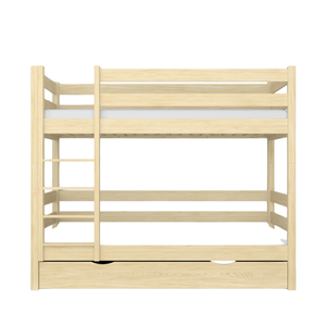 Lit superposé en bois de luxe beige pour enfants avec tiroir répondant à la norme CPC et EN71 pour les chambres modernes des États-Unis/UE - Product Image 2