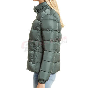Chaqueta acolchada de mujer de longitud media con cremallera frontal y elegante diseño urbano abrigo grueso de invierno para mujer - Product Image 4