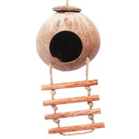 Beau choix de haute qualité fait à la main bon prix coquille de noix de coco naturelle nid d'oiseau extérieur décoration de jardin Cage pour animaux de compagnie fabriqué au Vietnam