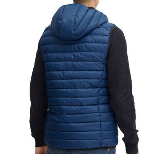 Gilet d'hiver chaud pour hommes Veste d'extérieur légère sans manches Doublure polaire Gilets matelassés avec capuche amovible - Product Image 4
