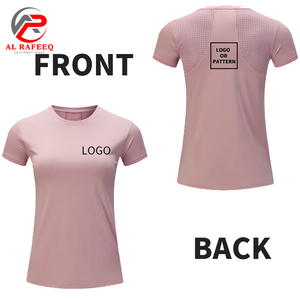 Camiseta deportiva personalizada de nueva llegada para mujer, camiseta de Yoga de Color sólido de talla grande transpirable de secado rápido para mujer, camiseta informal de Fitness - Product Image 3