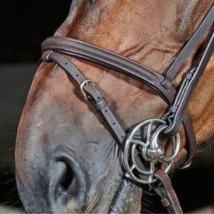 พร้อมขี่หนังแฟลช Bridle สีดําหรือสีน้ําตาลขายส่งตะวันตกเต็มม้าชุด Bridle ดัดชุด Bridle ทําจาก - Product Image 4