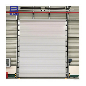 <span class=keywords><strong>Porte</strong></span> <span class=keywords><strong>sectionnelle</strong></span> <span class=keywords><strong>industrielle</strong></span> coupe-vent en acier, 40 mm d'épaisseur, portes à levage élevé avec mousse de polyuréthane pour atelier - Product Image 6