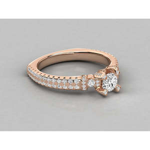 Bague solitaire en or 10 carats pour femmes, diamant cultivé en laboratoire - Product Image 2