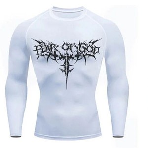 100% Polyester Sublimated Rash Guard Compression Swimwear Top for Outdoor Sports <b>Surfing</b> Cycling Training & Active Performance - Product Image 2