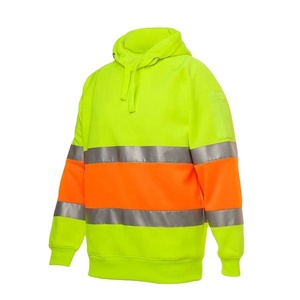 Sweatshirts à capuche de travail pour hommes Sweats à capuche haute visibilité avec réflectivité et fonction imperméable Logo personnalisable - Product Image 1