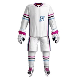 Approvisionnement mondial d'uniformes de hockey sur glace personnalisés 100 % polyester, grandes tailles, avec impression numérique et logo personnalisé pour les commandes en gros de vêtements d'équipe - Product Image 1