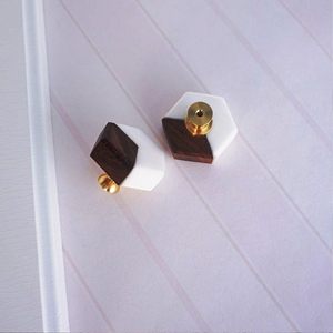 NUEVO MODELO Perillas de madera de mármol Cajón hexagonal moderno Venta caliente Perillas de mármol con tamaño de forma de color personalizado Hecho en artículo DE LA India - Product Image 2