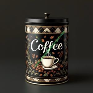 Elegant Vintage Airtight Metal Coffee <b>Canister</b> Classic Bean Design Cover for Wedding Decor Food Storage Kitchen <b>Set</b> Included - Product Image 6