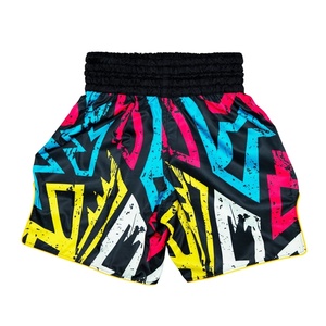 Short de boxe de haute qualité écologique personnalisé Fairtex Graffiti Design 100% polyester unisexe vêtements d'arts martiaux professionnels - Product Image 5