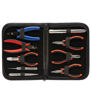 Pince à cheveux professionnelle en acier inoxydable personnalisable, prix de gros, écologique, étui en similicuir noir - Product Image 1