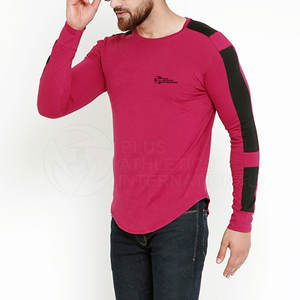 Camiseta de Algodón Suave de Manga Larga para Hombre, Ajustada, Elástica, Modelo 2026, Elegante, Cuello Redondo, para Fitness - Product Image 5