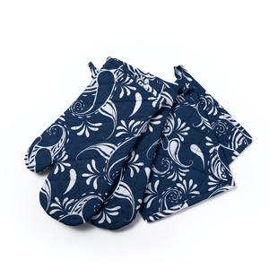 100% Cotton <b>Oven</b> Mitts <b>with</b> <b>Silicone</b> printed Pot Holders for Cooking Microwave Baking Home Food Protection for Restaurants - Product Image 3