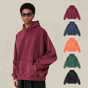 Sweat-shirts à capuche pour hommes vintage streetwear, teinture unie, 100% coton, écologique, séchage rapide, produits tendance hiver 2025, nouveauté - Product Image 1