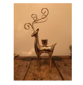 Lujoso portavelas de renos, productos decorativos de Navidad, superventas, objetos navideños de Metal de alta calidad, candelabros - Product Image 4