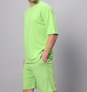 Ensemble de survêtement d'été respirant pour homme en coton de haute qualité, t-shirt à manches courtes et short assorti, ensemble deux pièces pour le sport - Product Image 4