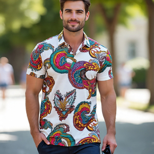 Camiseta Polo estampada de alta calidad para hombre, camiseta Polo de sublimación para correr de verano, camiseta Polo de moda para hombre - Product Image 6