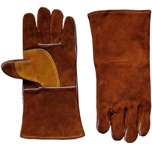 Guantes de cuero para soldar resistentes al calor y al fuego - Product Image 1