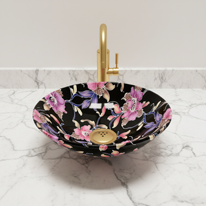 Lavabo de Metal hecho a mano de forma redonda europea de lujo, diseño de encimera de baño, fregadero de mesa, Fábrica de recipientes de arte al por mayor - Product Image 2