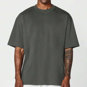 เสื้อยืดผู้ชายระบายอากาศได้ดีคอกลมผ้าคอตตอนสีทึบคอกลมผ้า100% คลาสสิก - Product Image 1