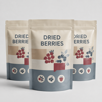 Sachet Doypack Ziplock Personnalisé avec Logo pour Baies Séchées, Lait et Aliments pour Animaux, Qualité Alimentaire, Anti-humidité, Haute Protection