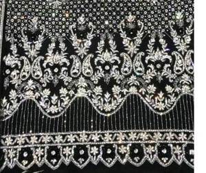 Designer moderne non cousu brodé à la main beaux costumes en soie pour femmes chères style traditionnel indien tendance pour - Product Image 2