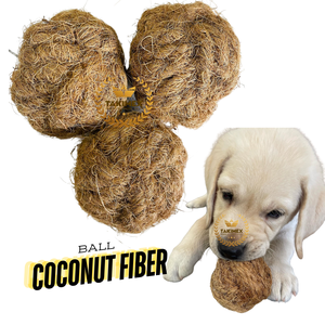 Full Size Coconut Ball Chew for Dogs Coco Fiber Ball for Dog Chew <b>Toy</b> - Durable Dog Ball Chew Made in Vietnam Good Price - Product Image 1
