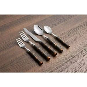 High Quality Flatware Set Plastics Wood Handle Spoon Knife <b>Fork</b> Stainless Steel Cutlery Set for Wedding - Product Image 2