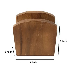 Servilletero rústico de madera de Acacia para decoración de granja, servilletero de campo duradero para mesa de cocina y encimeras - Product Image 3