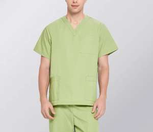 Uniformes de enfermería dental de manga corta personalizados Unisex, uniformes de hospital de rayón tejido de poliéster para enfermera médica, venta al por mayor - Product Image 4