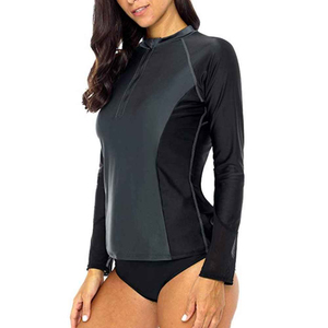 <b>Women's</b> Breathable Long Sleeve <b>Rash</b> <b>Guard</b> Top Wholesale Fitness Swimwear with Comfortable Shirt For <b>Women's</b> <b>Rash</b> <b>Guard</b> - Product Image 1