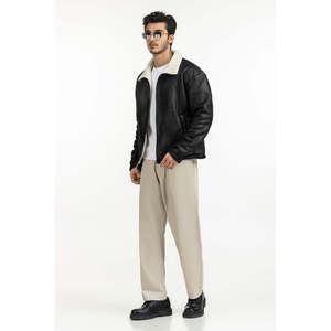 Men's Casual Streetwear Coated <b>Winter</b> Jacket Windproof Turn-down Collar Zippered Closure Pattern <b>Decoration</b>-XS Regular Fit - Product Image 4