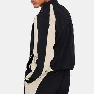 Ensemble sweat à capuche et pantalon pour hommes à manches longues super doux automne/hiver 100% coton 400 GSM Logo personnalisé survêtement à panneaux bicolores - Product Image 3