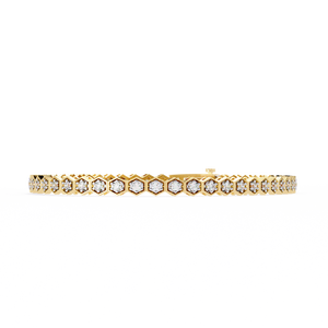 Fabulous 18K <b>Gold</b> Lab Grown Diamond Bracelet & <b>Bangle</b> Luxurious Jewelry Accessory - Product Image 4