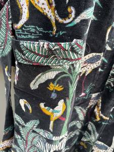 Luxe unisexe velours Kimono veste Boho réversible motif Animal doux imprimé grande taille Maxi boutonné respirant maison été - Product Image 3