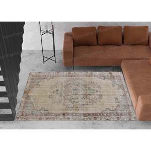 Vintage Style Printed <b>Rug</b>, Turkish Chenille Floral Design, Machine <b>Washable</b> <b>Kitchen</b> <b>Rug</b>,Chenille <b>Rug</b> - Product Image 4