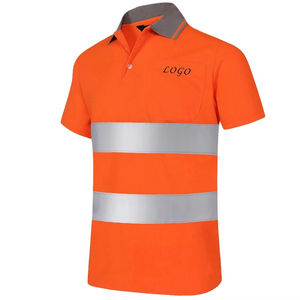Camisetas Polo de Alta Visibilidad para Hombre, Reflectantes, Transpirables, de Seguridad para Exteriores, Ropa de Trabajo Protectora - Product Image 2