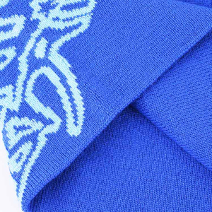 Fabricante personalizado 2025 Fuzzy Full Jacquard Winter Knitted Custom Logo Sombreros Skull Caps Soft Beanies. - Product Image 5